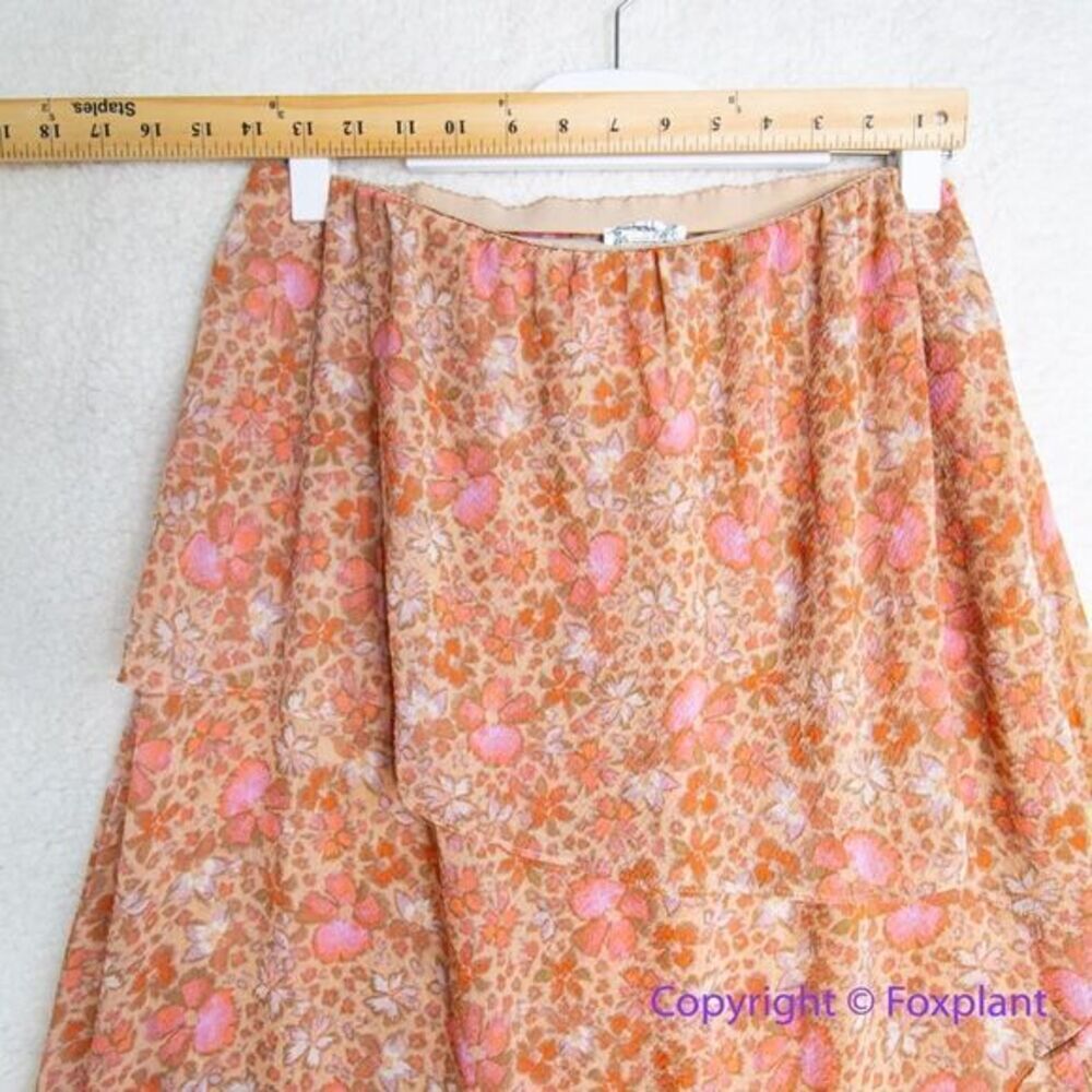 New! Free People Romance Me Floral Print Maxi Half Slip Skirt , size M - Picture 6 of 16
